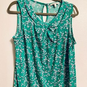 Sleeveless Green Blouse